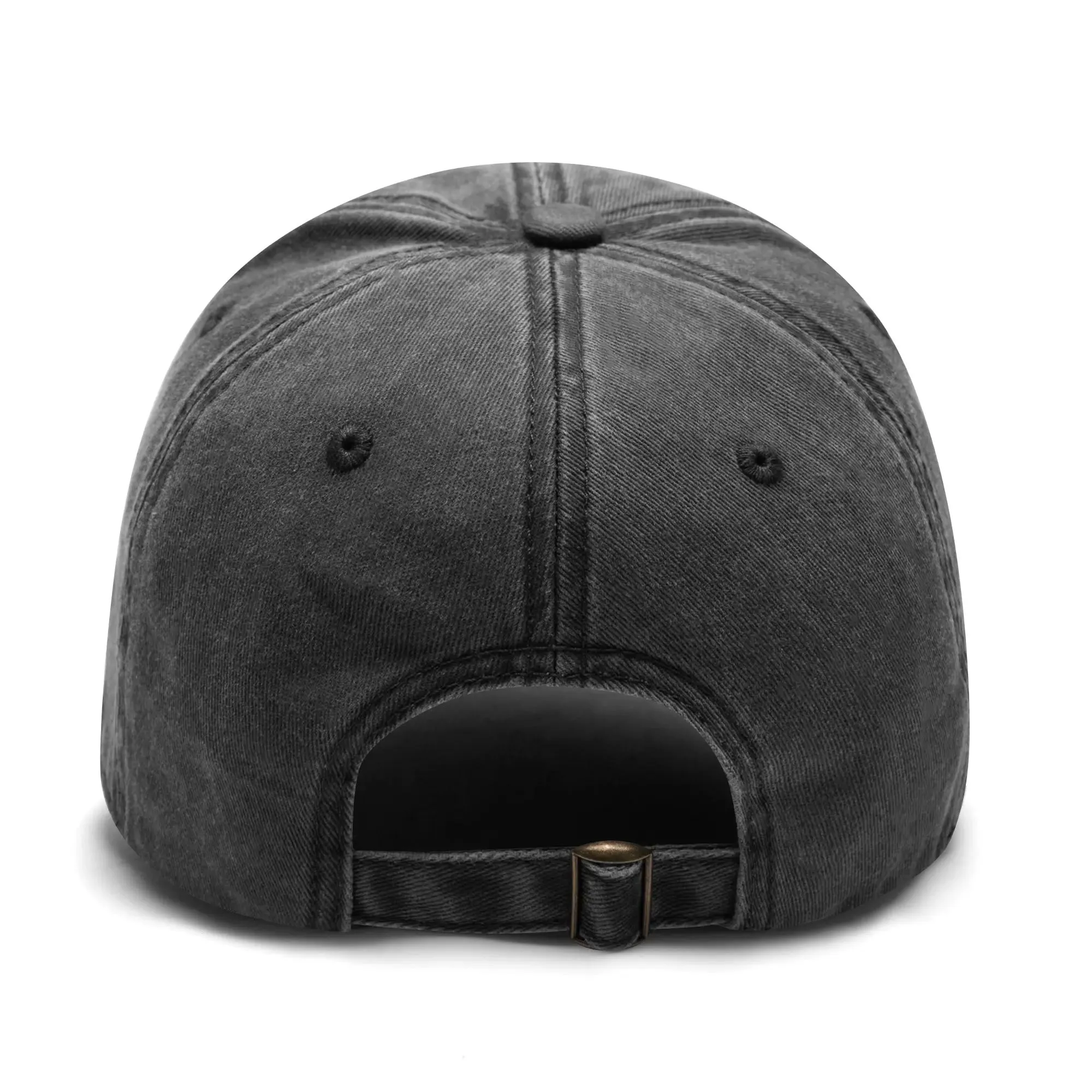 No Weapon Against Me Shall Prosper Typography Embroidered Denim Baseball Cap