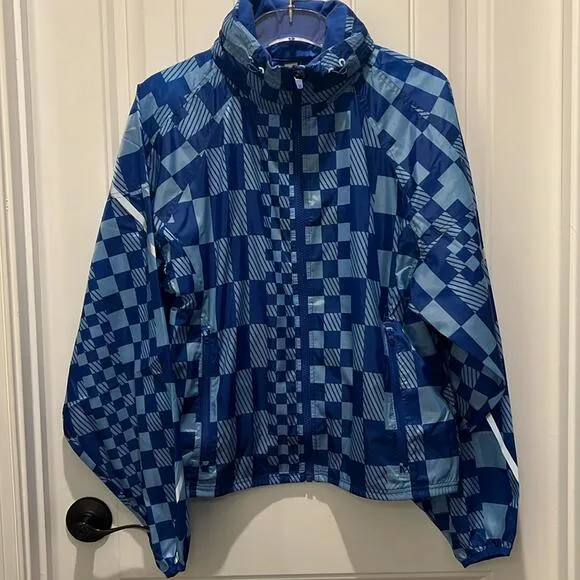 NWT $168 Sweaty Betty Pack Away Jacket Blue S M Small Medium Hiking Camping NEW