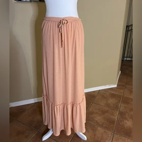 NWT Free People Beach Endless Summer Convertible Maxi Skirt Peach Size Small