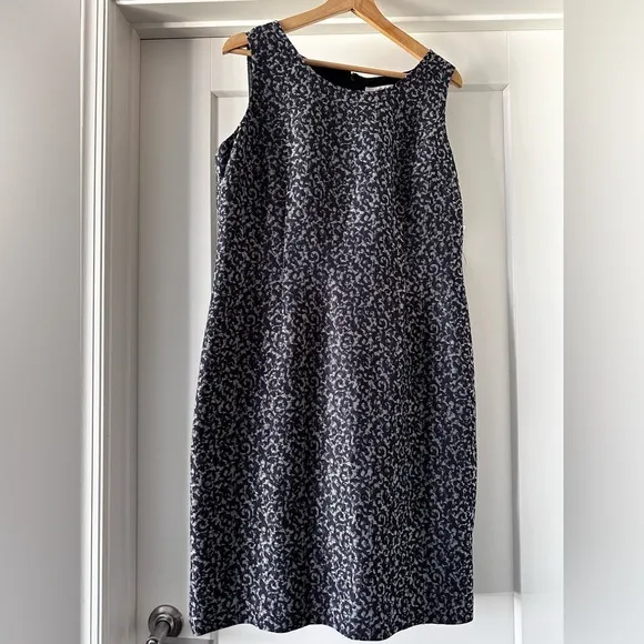 NWT! Navy Blue and Gray JONES STUDIO Dress - Size 12