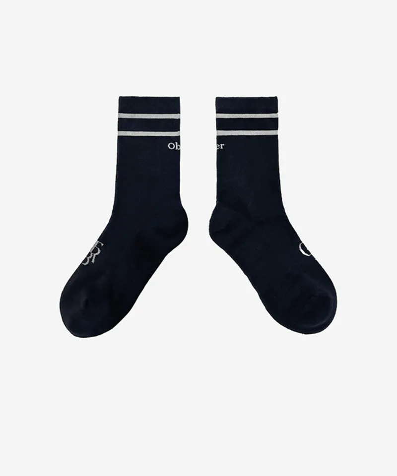 OBER Golf Line Crew Socks - Navy