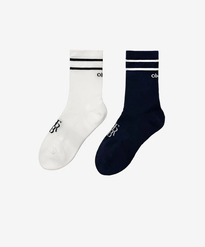 OBER Golf Line Crew Socks - Navy