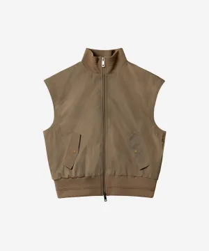 OBER Golf Memory Zip-Up Wind Vest - Beige