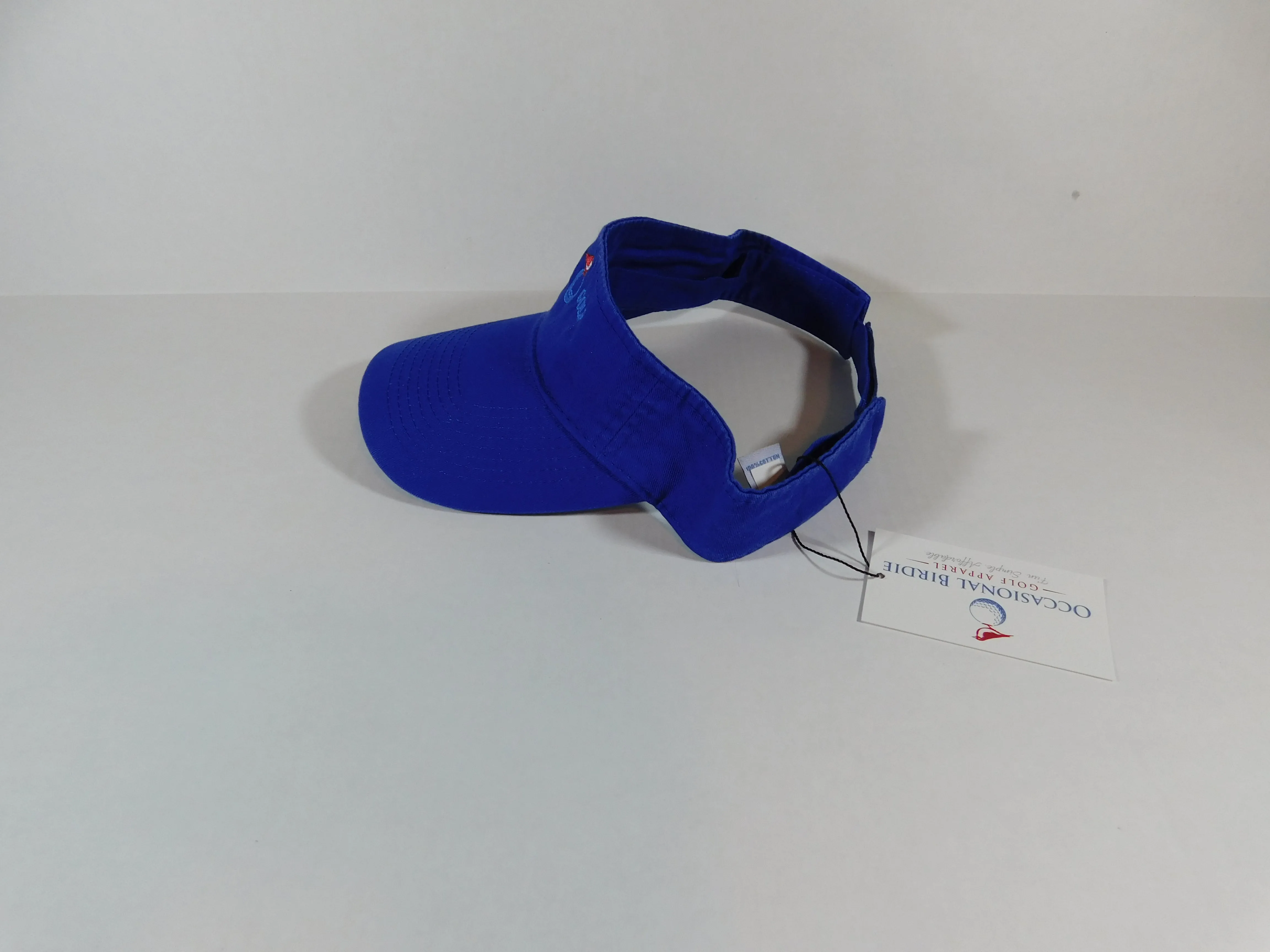 Occasional Birdie Golf Apparel Visor Logo Only Royal Blue