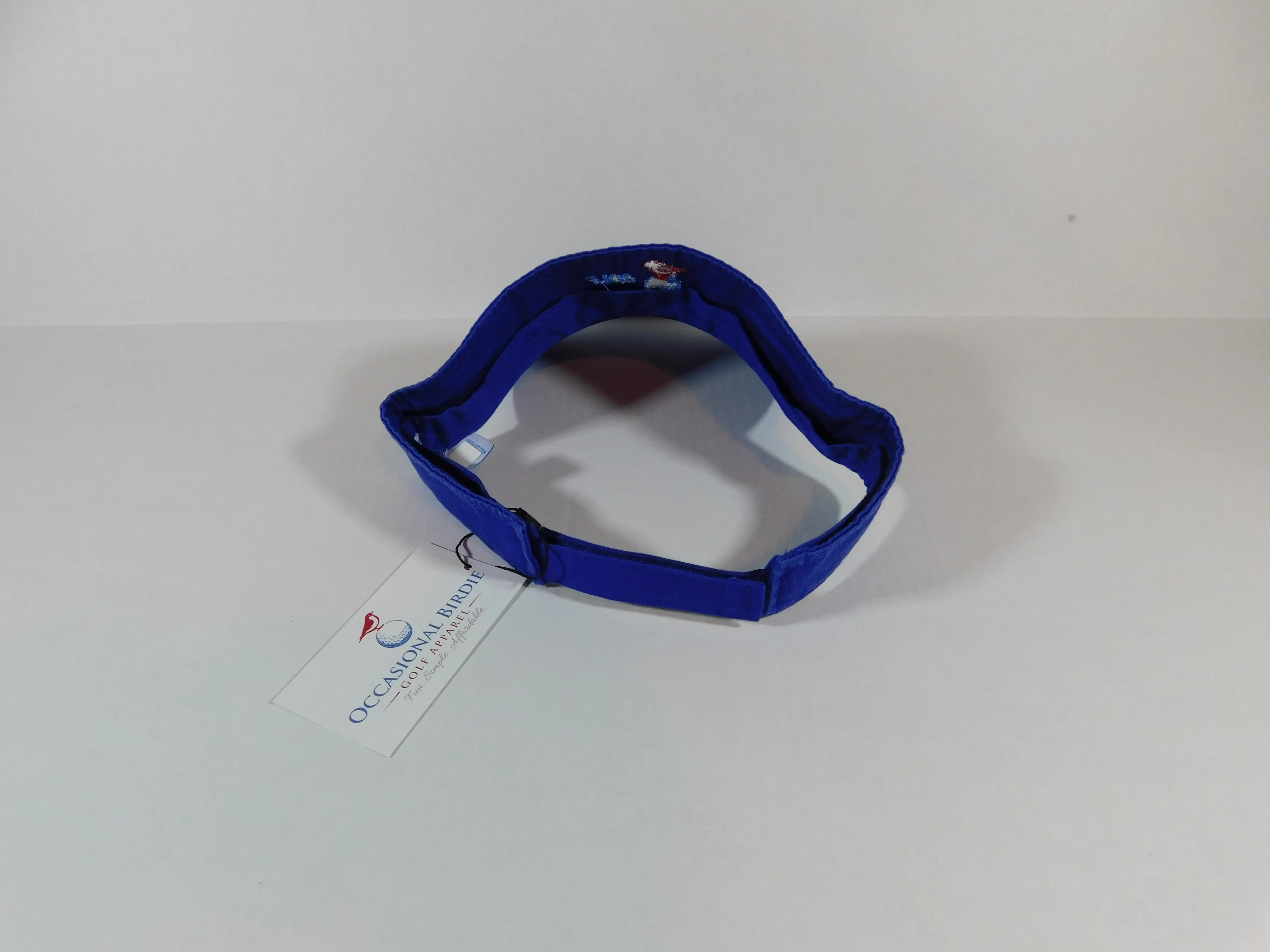 Occasional Birdie Golf Apparel Visor Logo Only Royal Blue