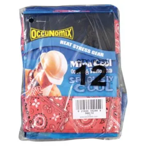 OccuNomix MiraCool Neck Bandana, 1.77in W x 6.10 in L, Assorted, 940-12