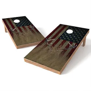 Official Size 2x4 Whitetail Buck Hidden Worn Cornhole Game