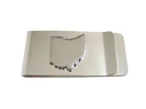 Ohio State Map Shape Money Clip