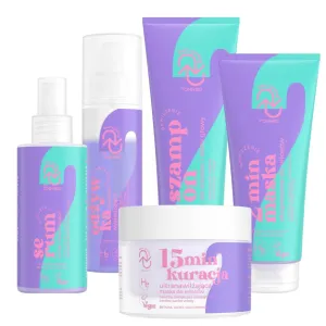 OnlyBio Hair Cycling - Hydration SET: Shampoo, 2min Mask, 15min Treatment, Conditioner, Serum