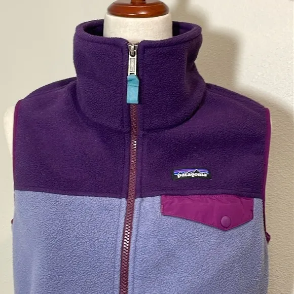Patagonia 2016 Synchilla Women's Fleece Zip Up Vest  Purple Size Medium