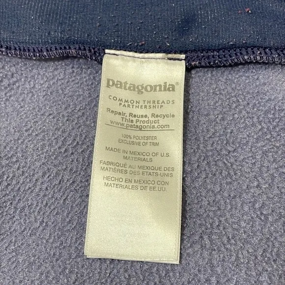 Patagonia 2016 Synchilla Women's Fleece Zip Up Vest  Purple Size Medium