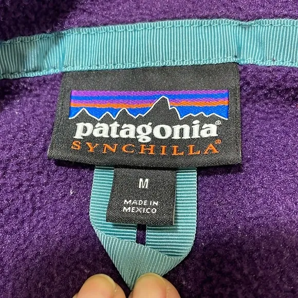 Patagonia 2016 Synchilla Women's Fleece Zip Up Vest  Purple Size Medium