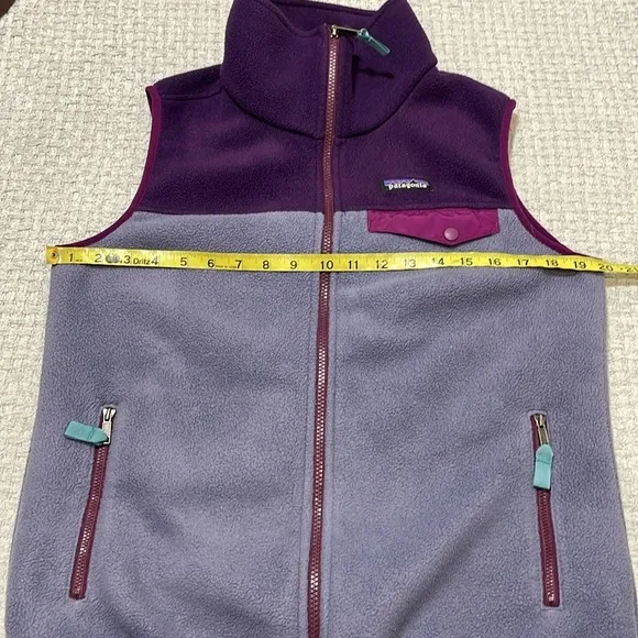 Patagonia 2016 Synchilla Women's Fleece Zip Up Vest  Purple Size Medium