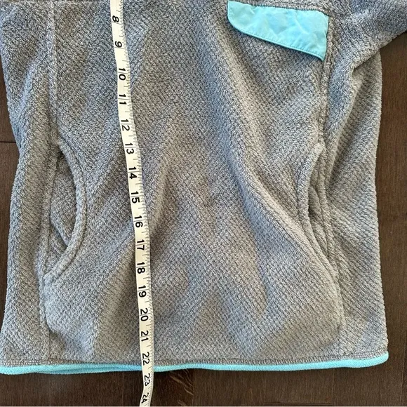 Patagonia Women's Re-Tool Snap-T Pullover Gray Teal Fleece Comfort XS