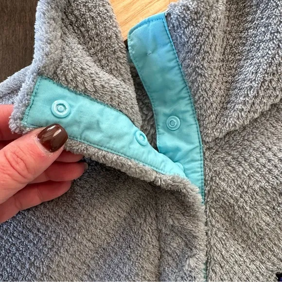 Patagonia Women's Re-Tool Snap-T Pullover Gray Teal Fleece Comfort XS