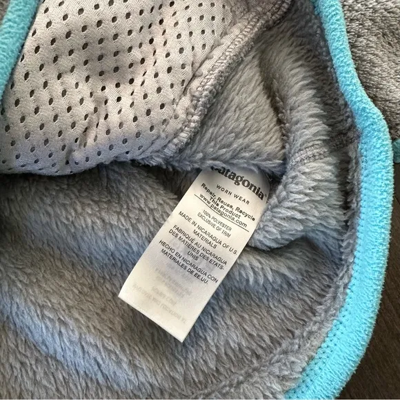 Patagonia Women's Re-Tool Snap-T Pullover Gray Teal Fleece Comfort XS