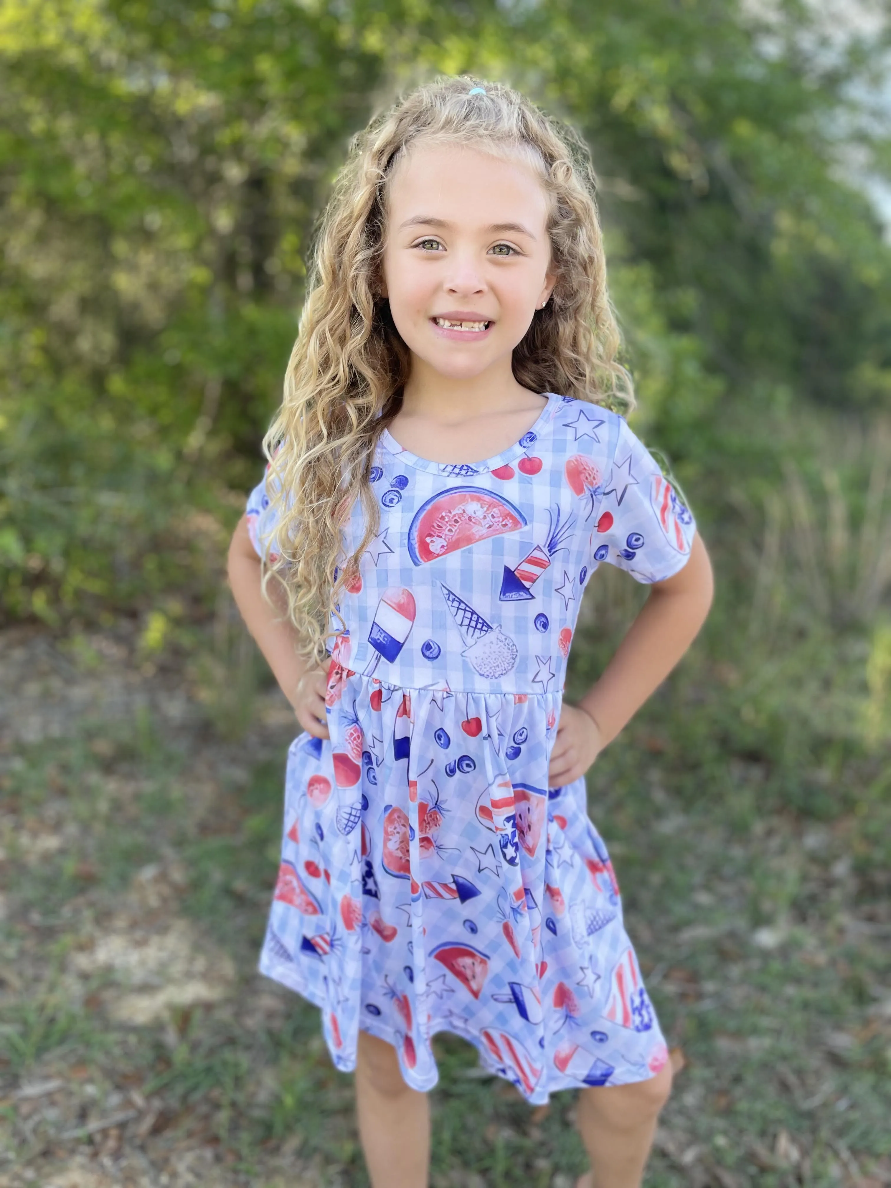 PATRIOTIC PICNIC TWIRL DRESS