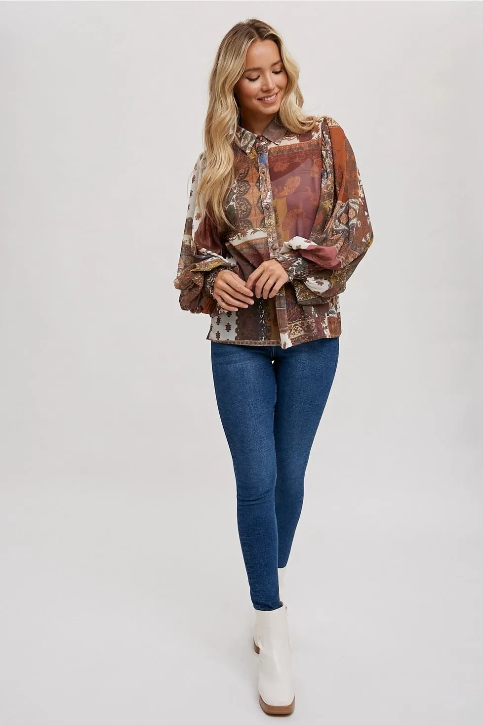 Patterned Button Down