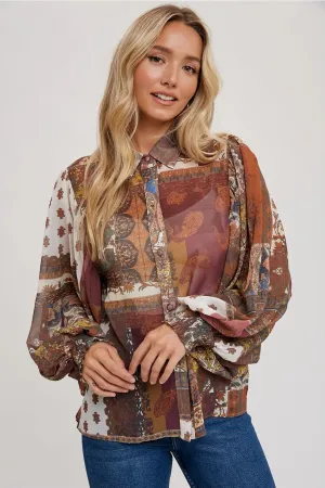Patterned Button Down
