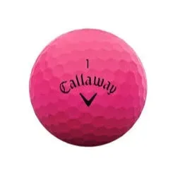 Pelotas de golf Callaway 2025 Supersoft rosas (paquete de 12)