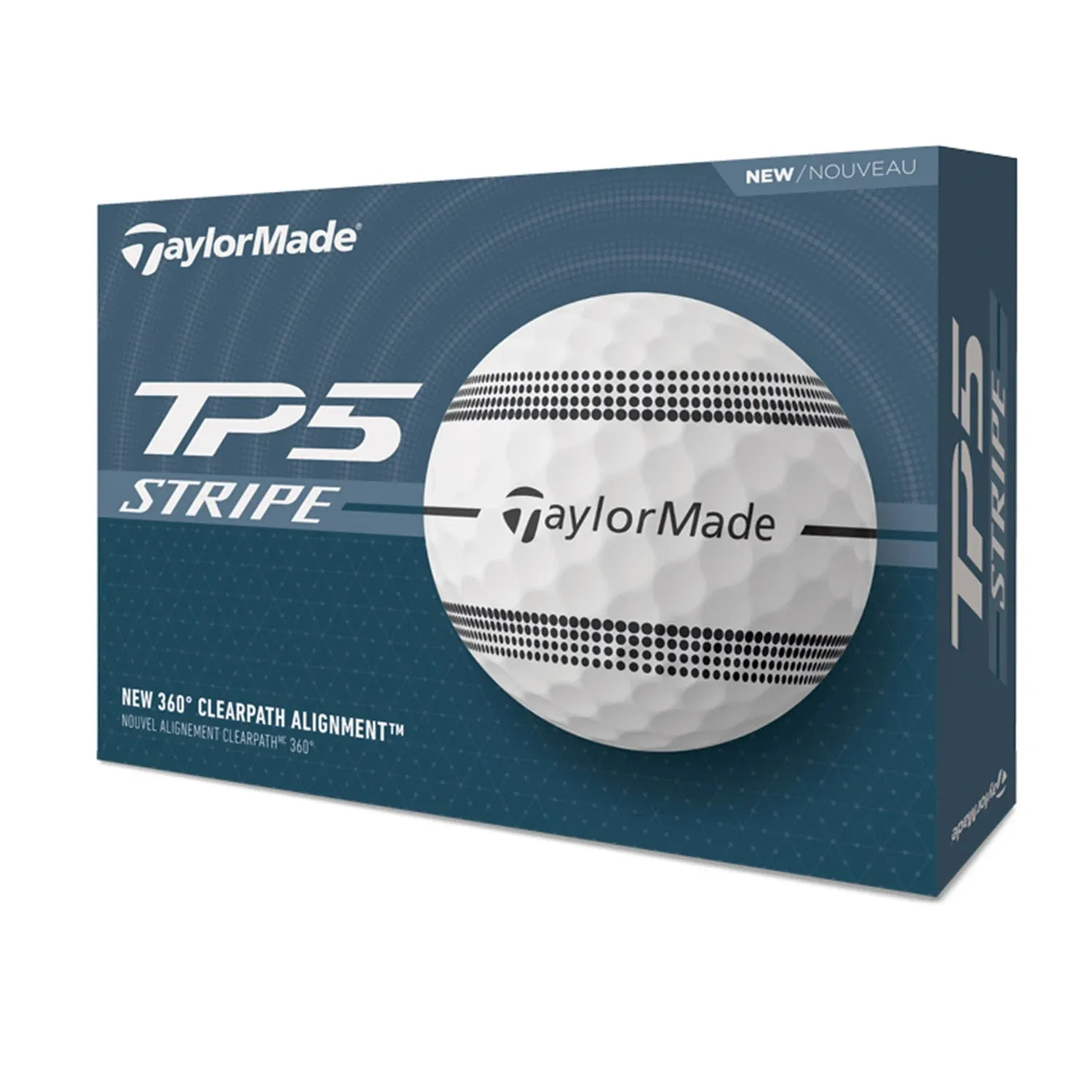 Pelotas de golf TaylorMade TP5 Stripe, paquete de 12