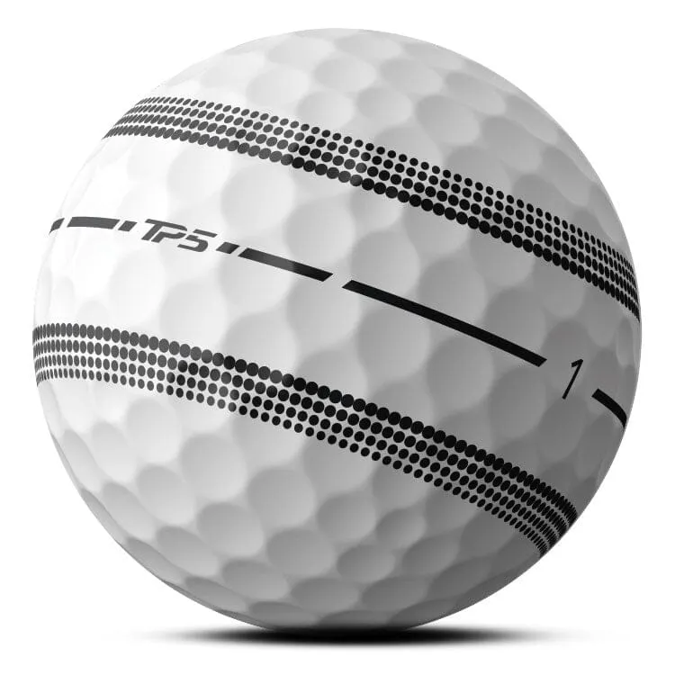 Pelotas de golf TaylorMade TP5 Stripe, paquete de 12