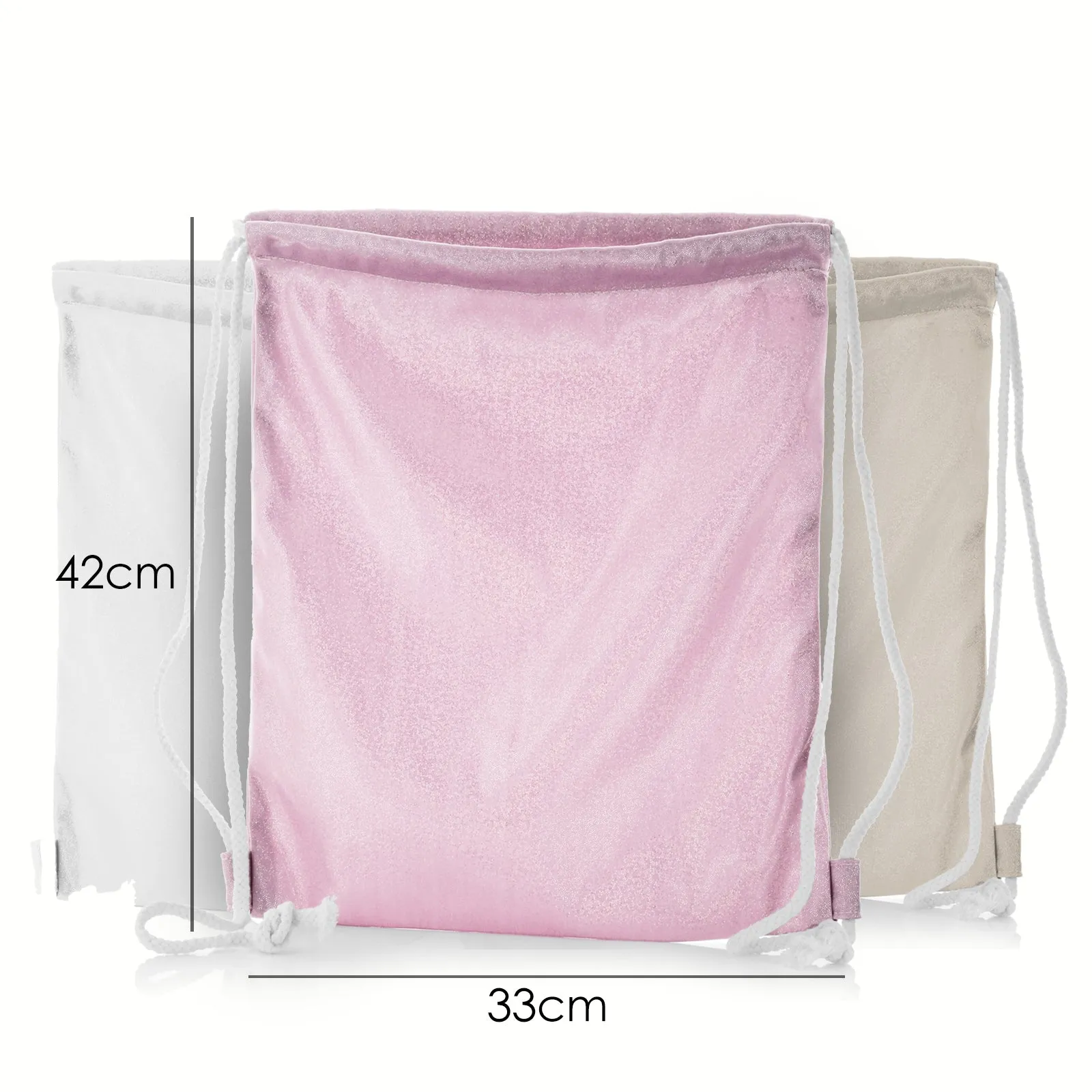 Personalised Glitter Drawstring Backpack with Welcoming Text and Climbing Mum and Baby Koalas
