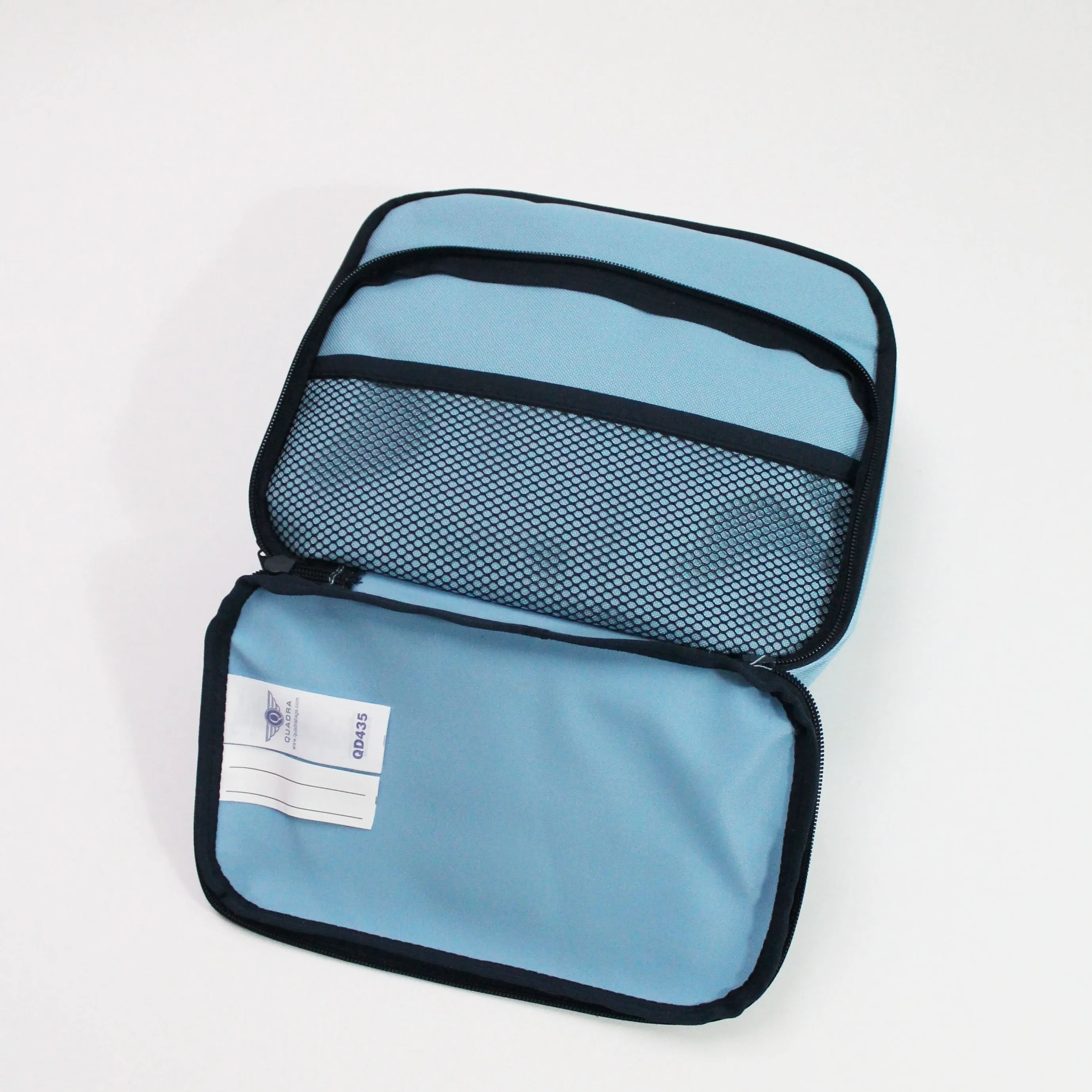 Personalised Navy Blue Backpack & Sky Blue Matching Lunchbox Set - Teddy Bears