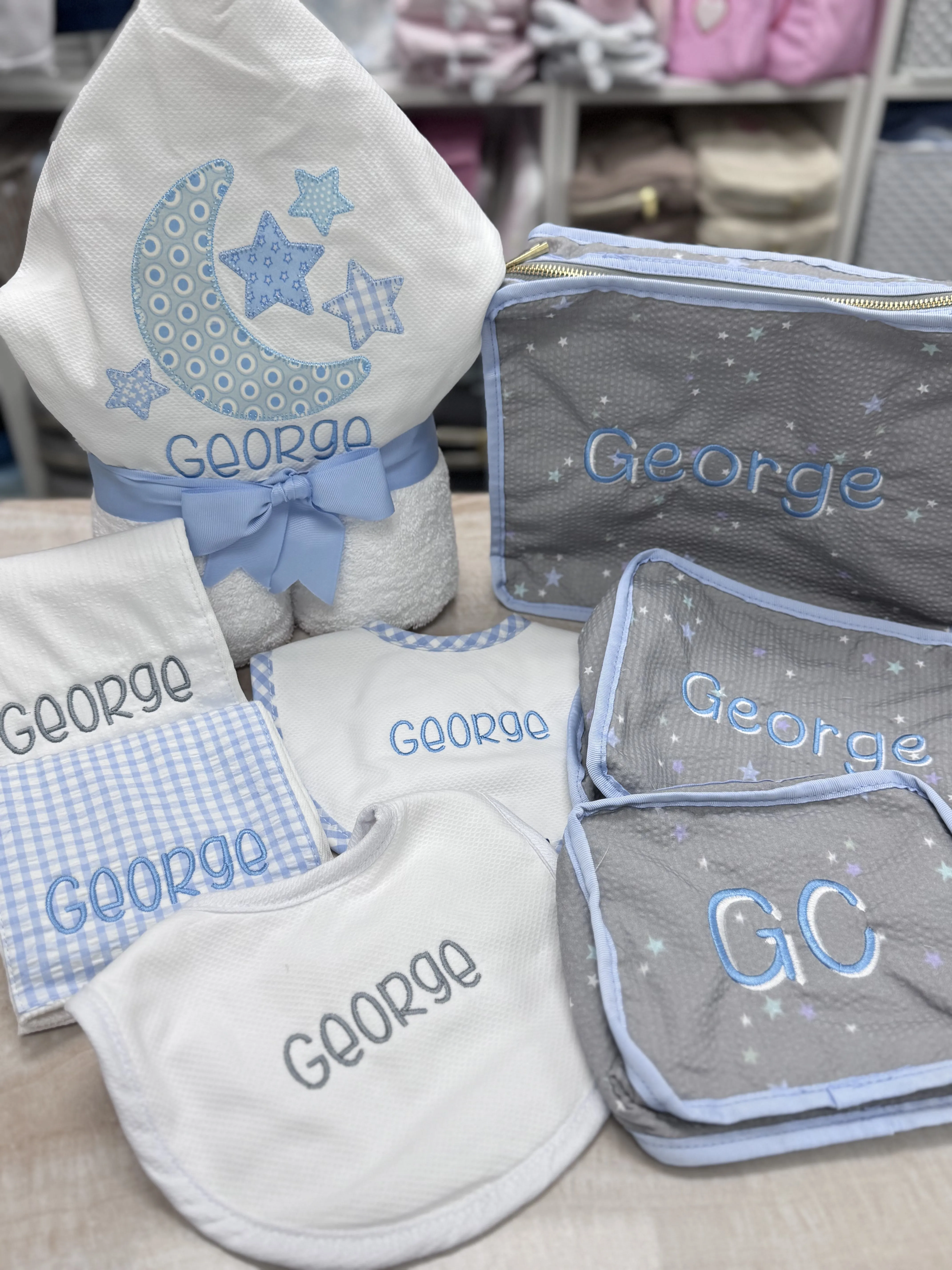 Personalized Baby Boy Lullaby Hooded Towel