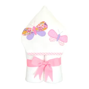 Personalized Baby Girl Floral Butterfly Hooded Towel