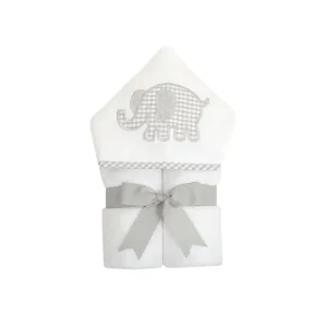 Personalized Elephant Grey Baby Hooded Towel