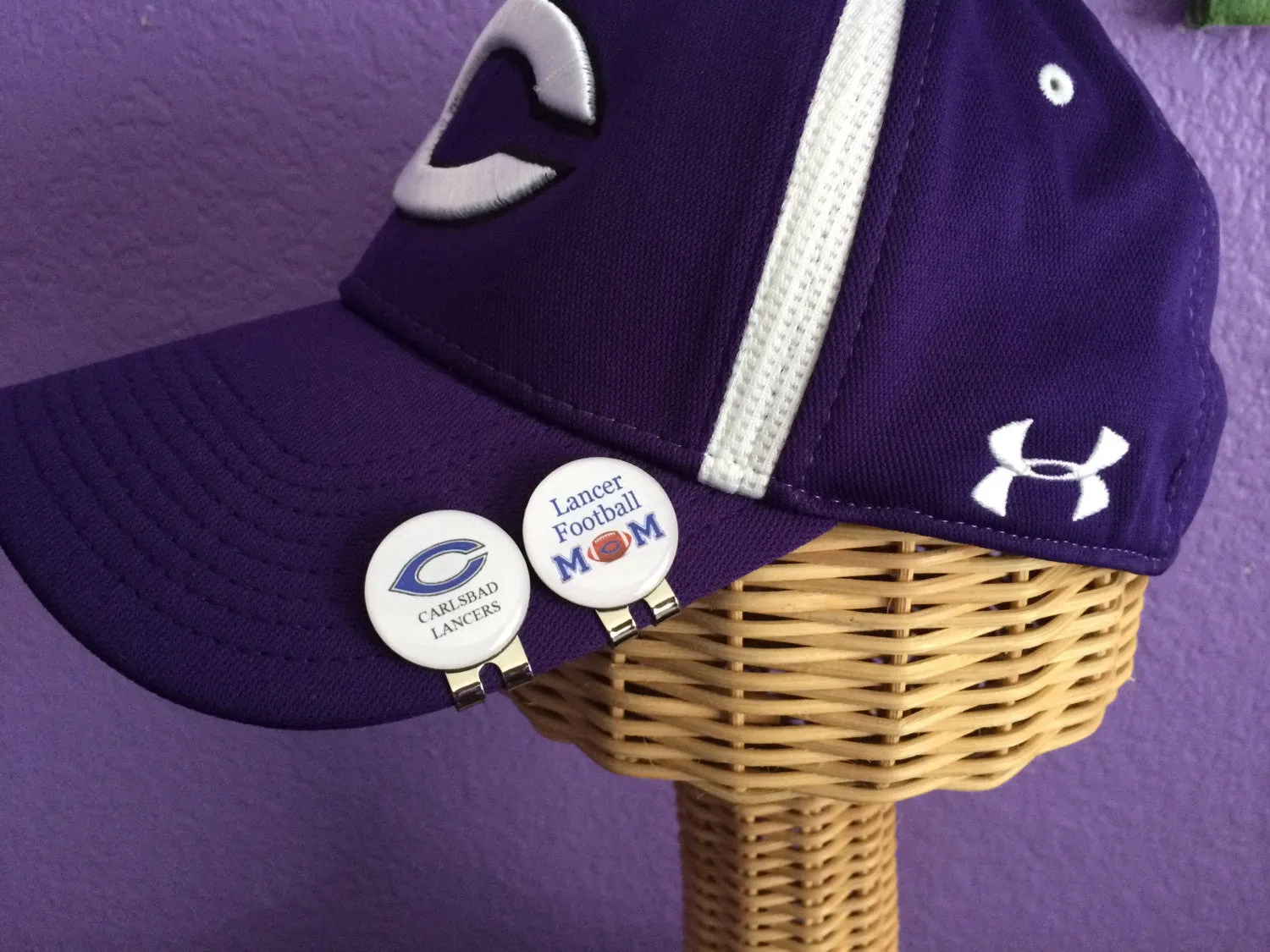 Personalized photo Golf Ball Marker & Hat Clip Set - double sided