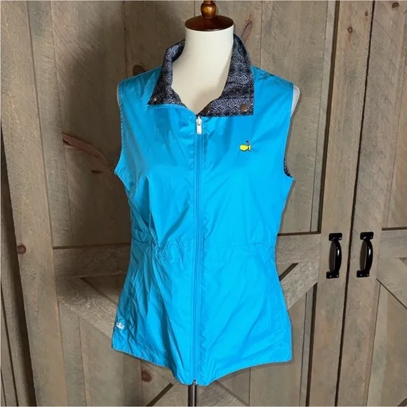 Peter Millar women’s reversible vest with Masters logo Size Medium