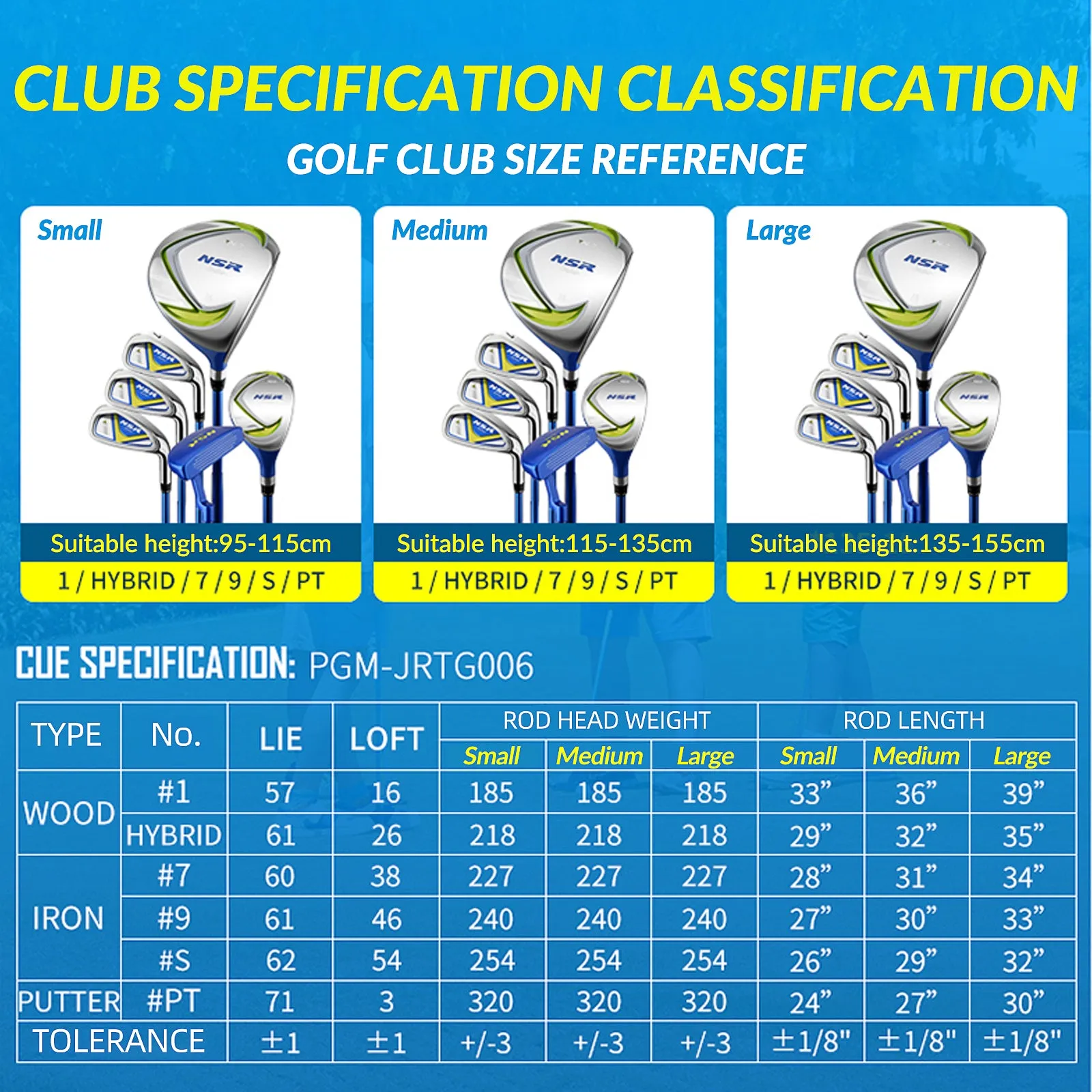 PGM JRTG006 NSR - Right-handed Premium Junior Golf Club Set for Young Aspiring Golfers