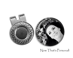 Photo Ball Marker & hat clip set - golf ball marker - Your Photo on a Golf Ball Marker - Gift for golfer - gift for Dad