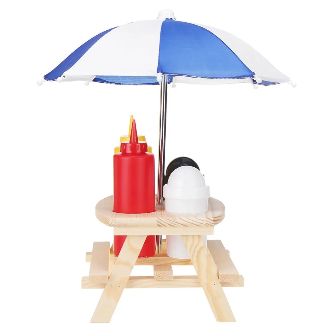 Picnic Table Parasol Pub Cruet Condiment Set