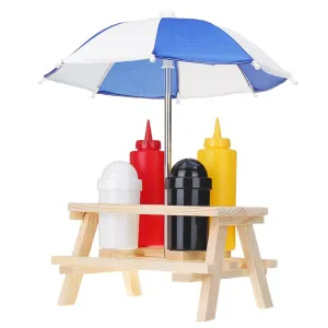 Picnic Table Parasol Pub Cruet Condiment Set