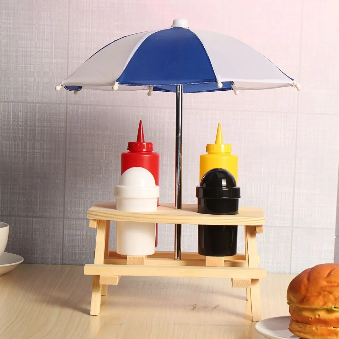 Picnic Table Parasol Pub Cruet Condiment Set