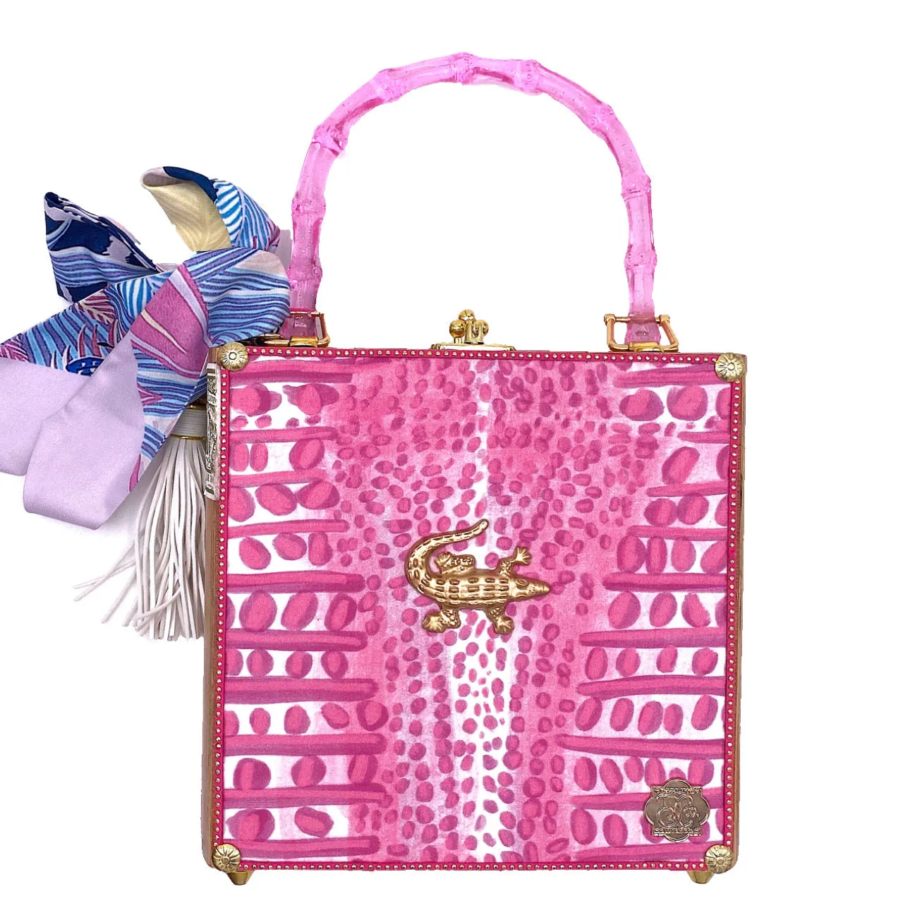Pink Gator Toile Bag