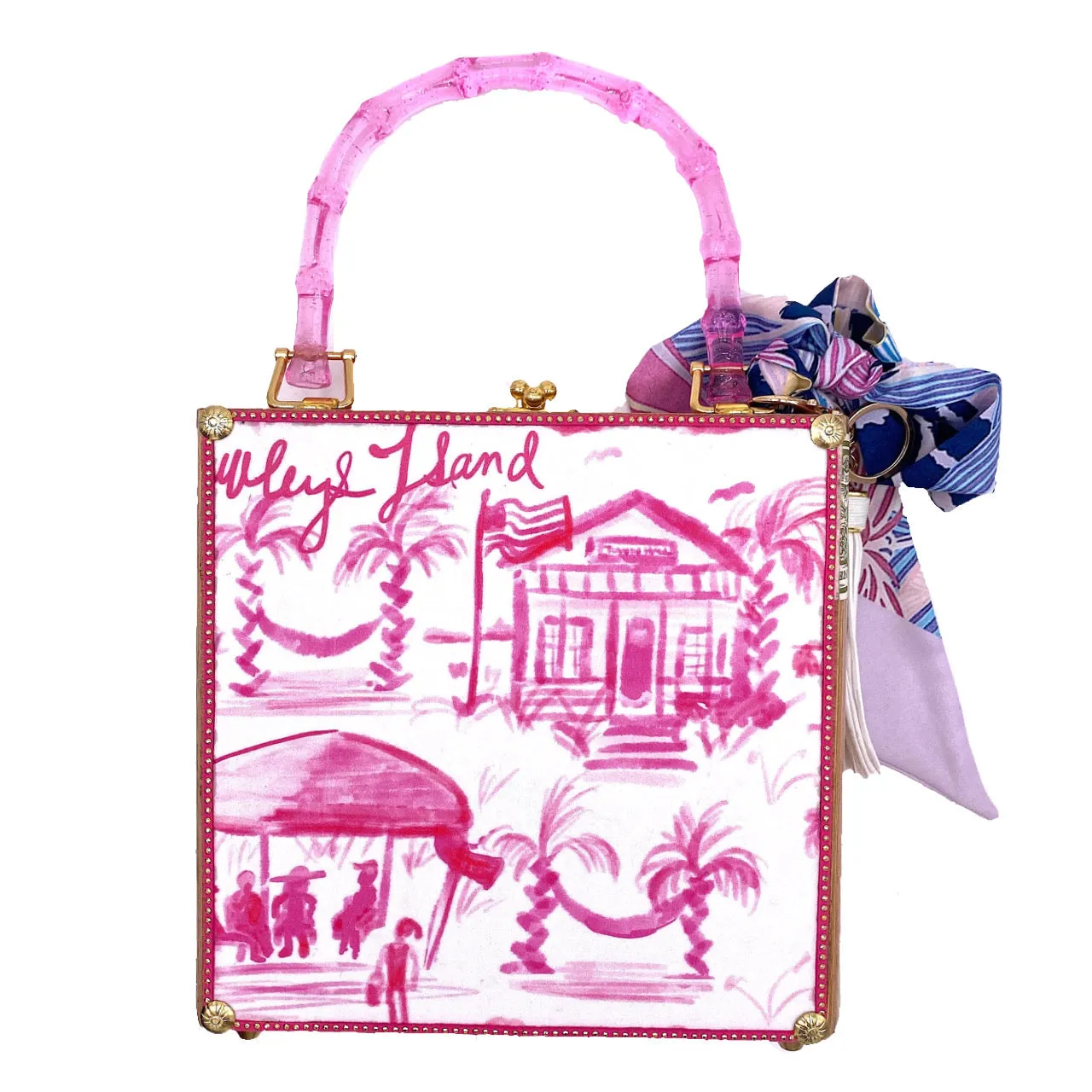 Pink Gator Toile Bag