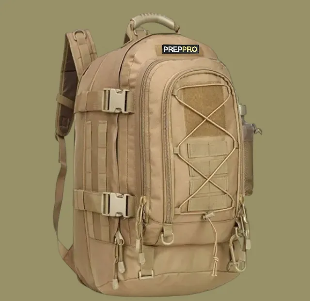 PrepPro Tactical Expandable Backpack – 3-Day Waterproof Survival Pack