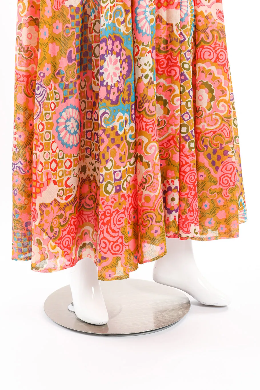 Psychedelic Maxi Dress With Shawl
