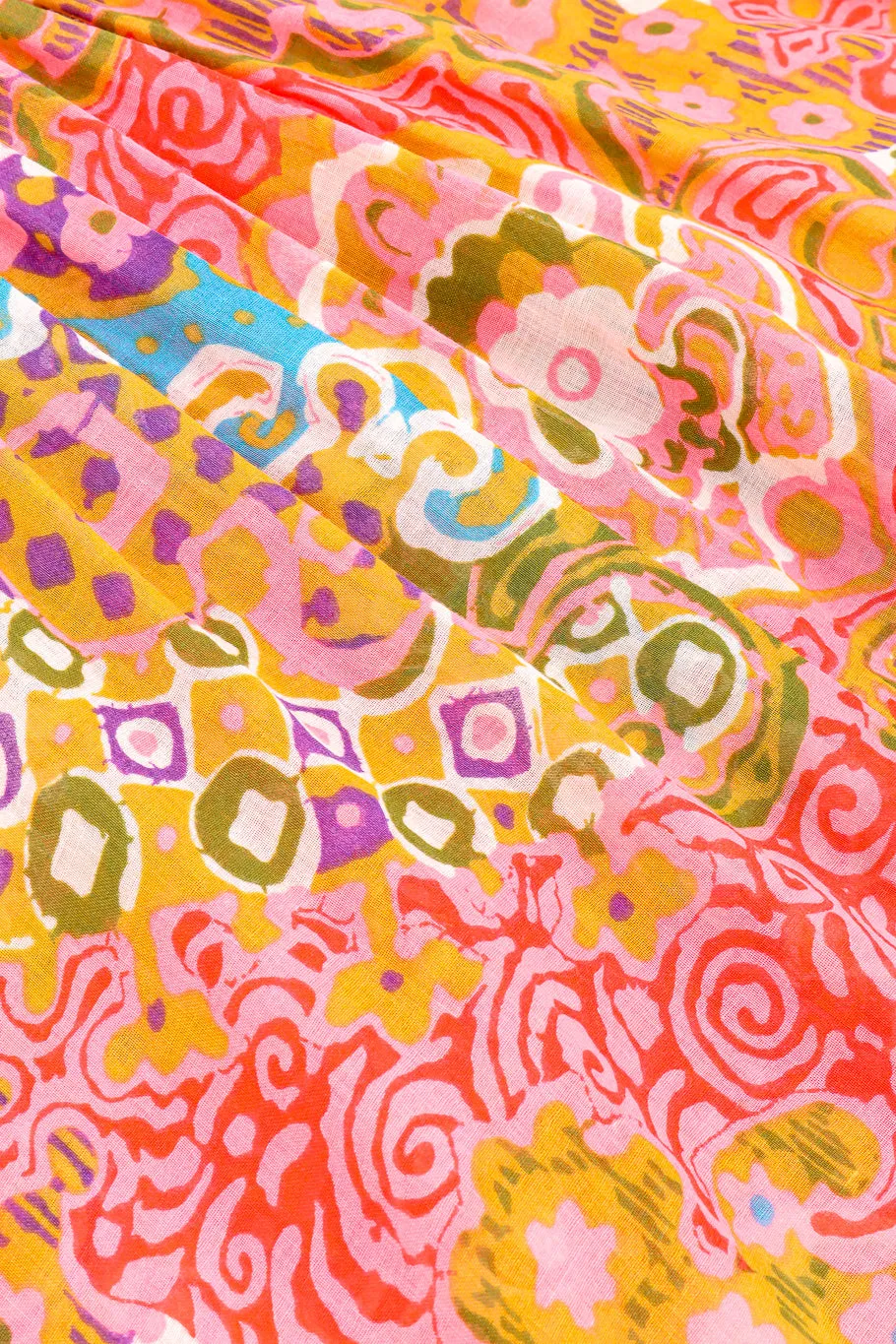 Psychedelic Maxi Dress With Shawl