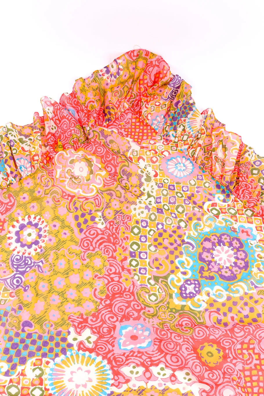 Psychedelic Maxi Dress With Shawl