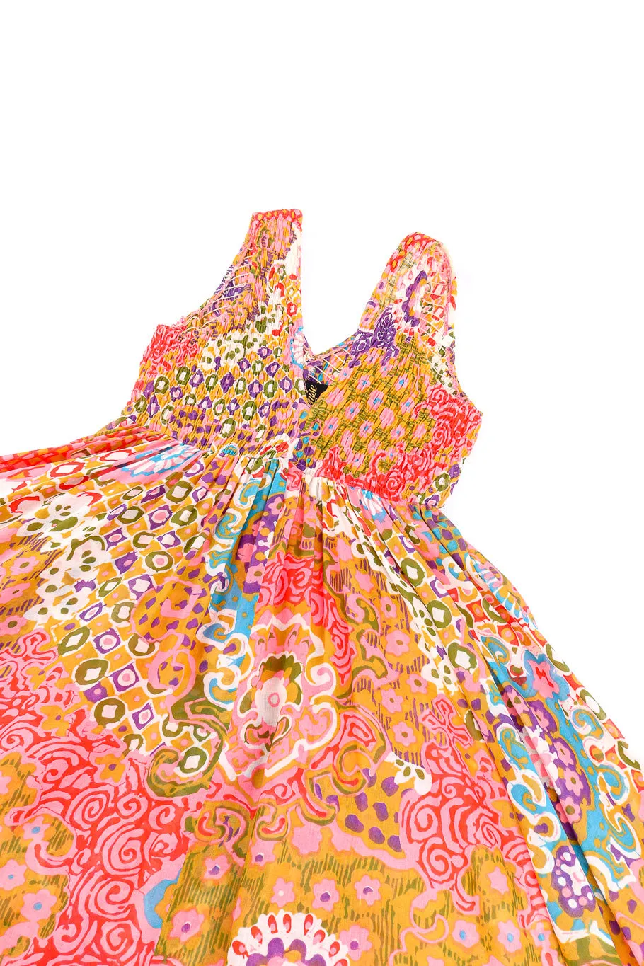 Psychedelic Maxi Dress With Shawl