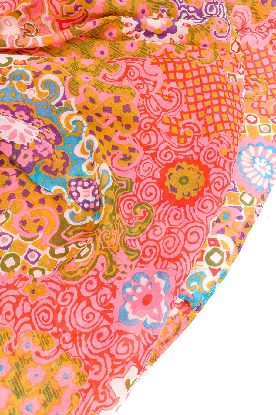 Psychedelic Maxi Dress With Shawl