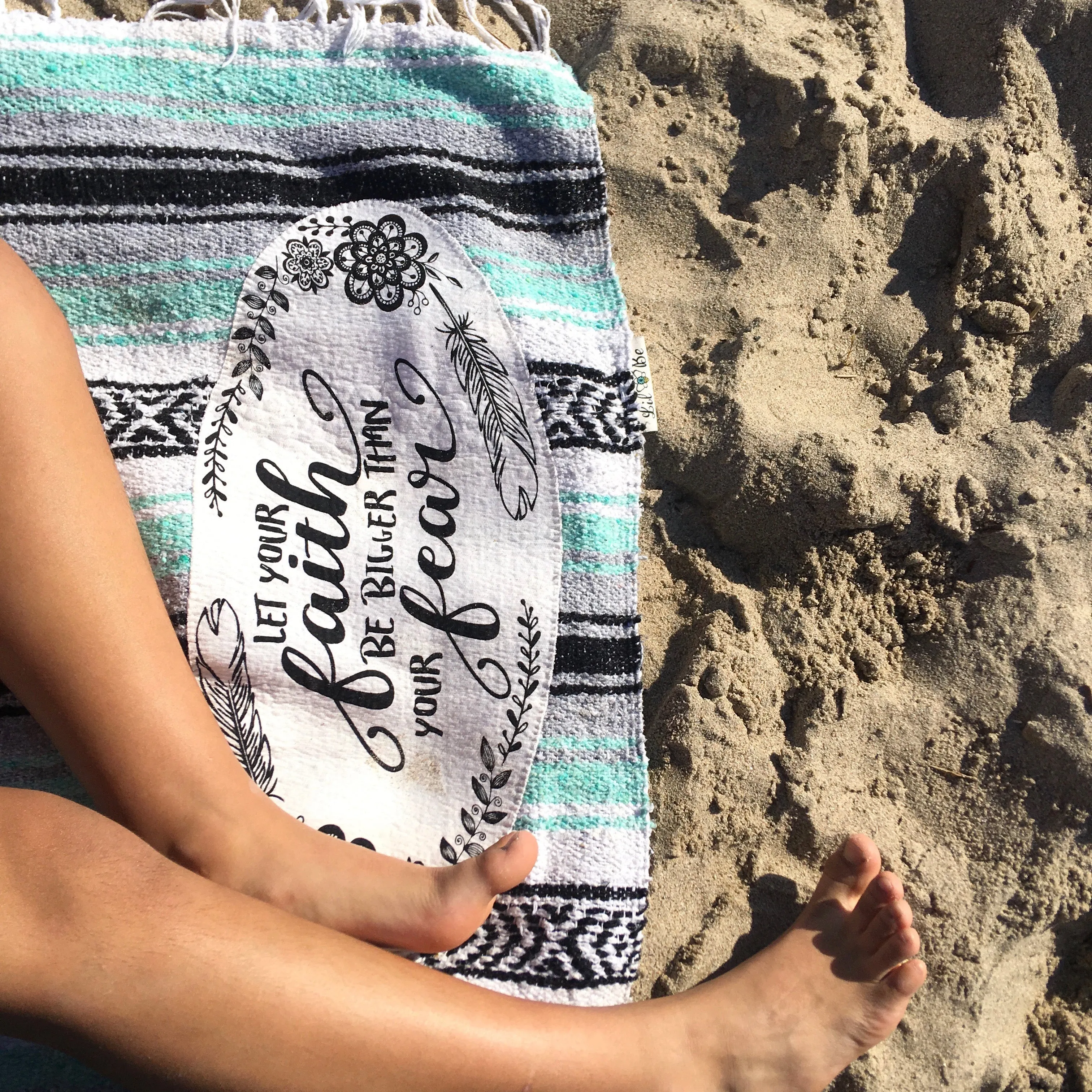 "Faith" - Mint Throw - Falza Mexican Blanket - Wholesale