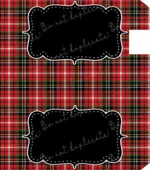 Red Tartan Plaid Mailbox Cover