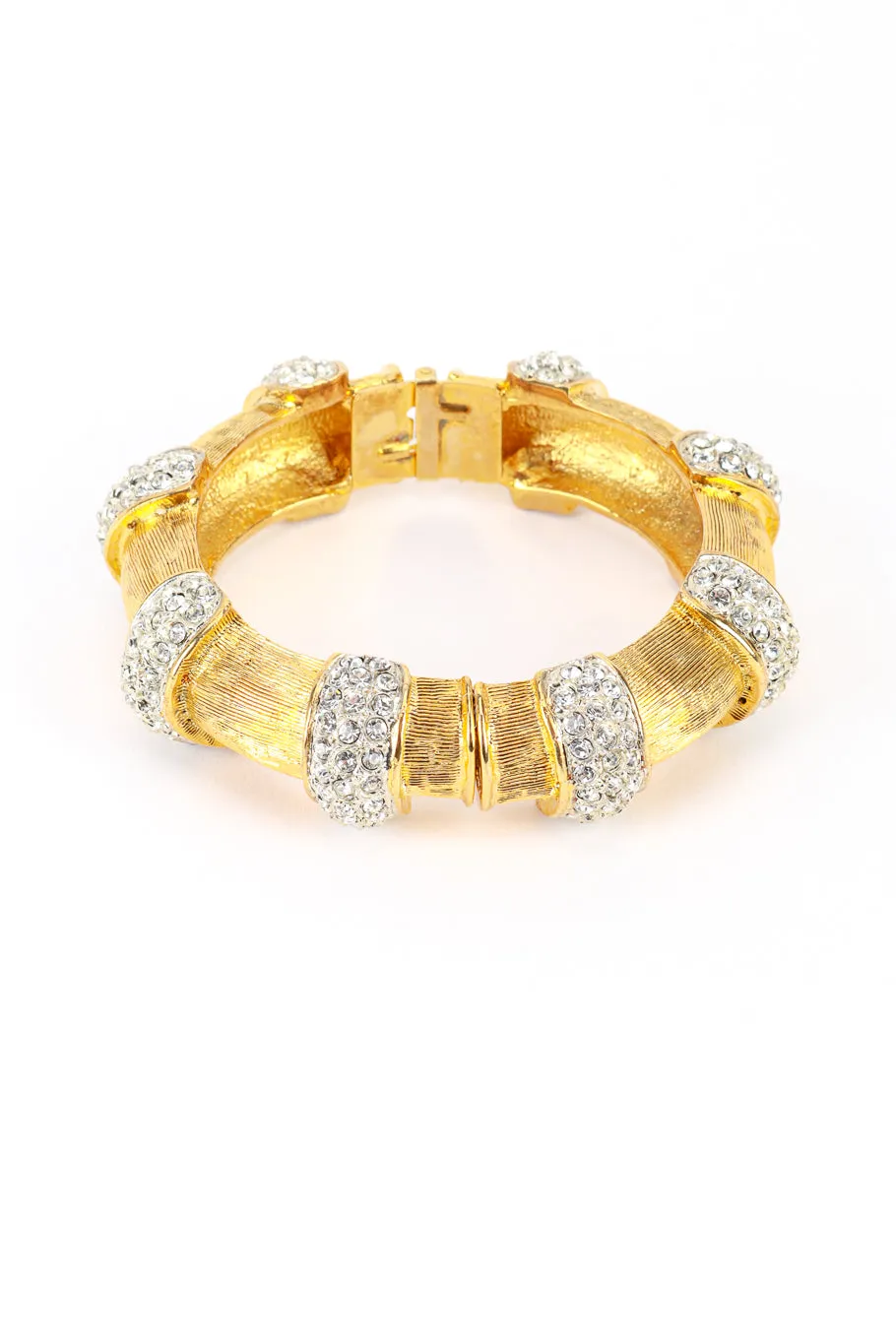 Rhinestone Ribbed Bangle