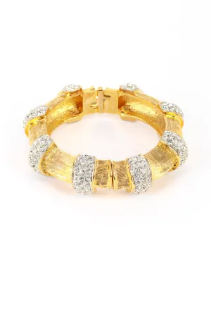 Rhinestone Ribbed Bangle